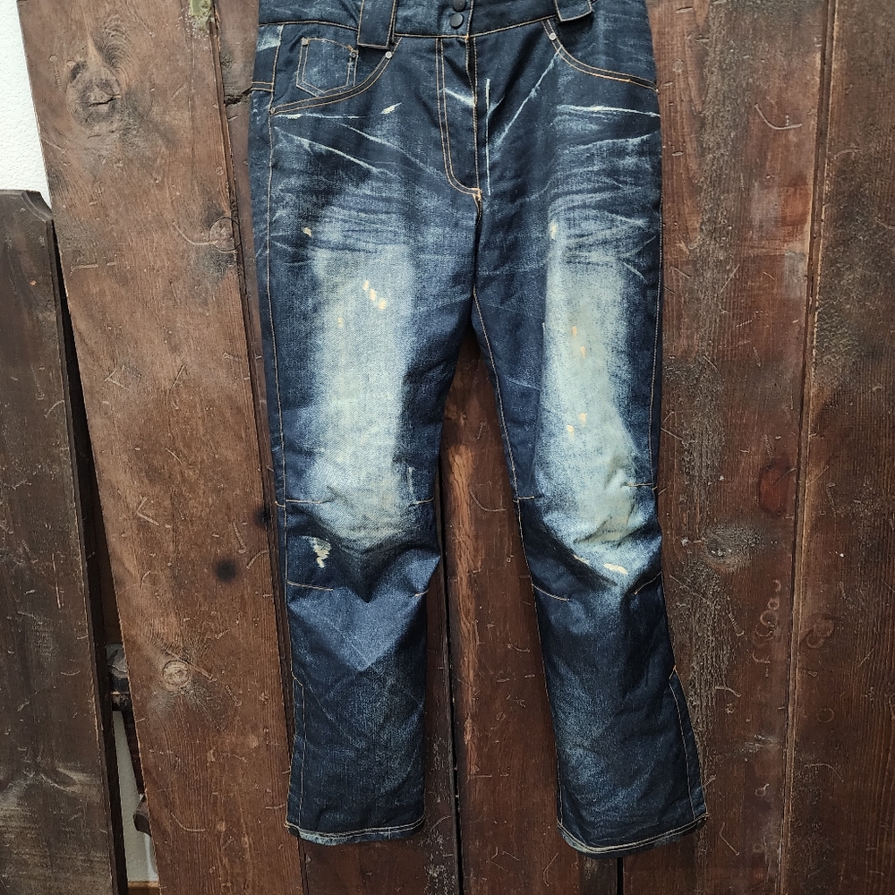 Snowy Owl Ski  Blue Jeans Size Large
